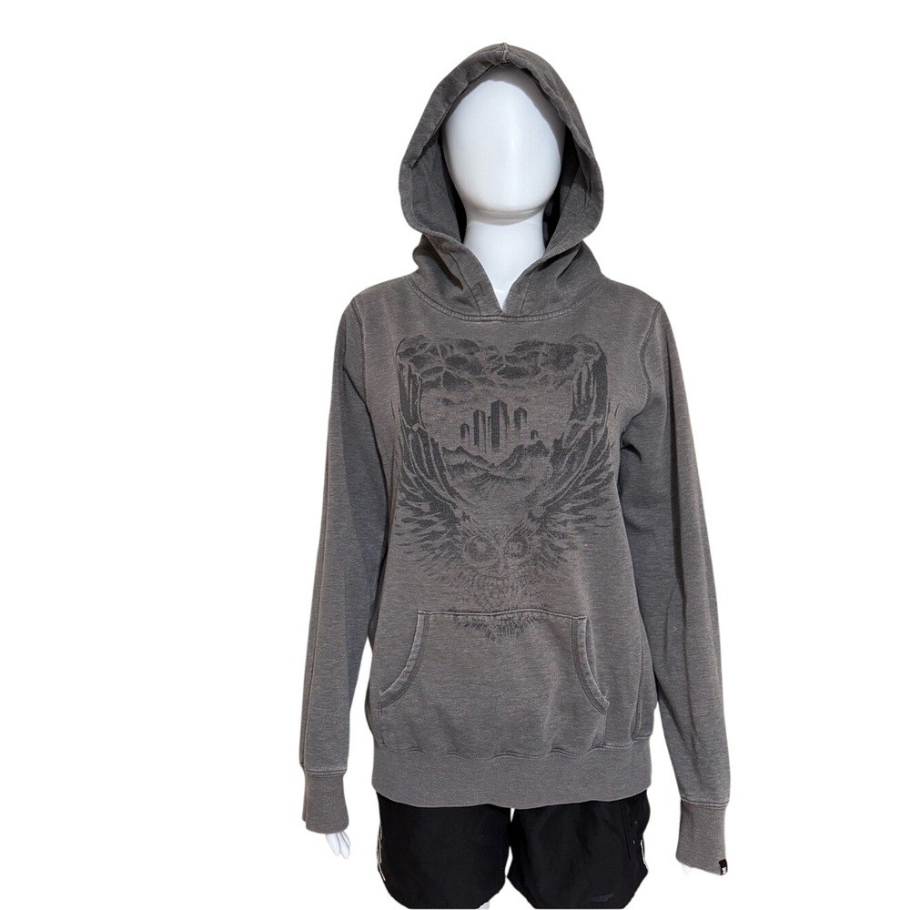 Big Boys DC Shoe Co Gray Graphic Hooded Sweatshirt Size XL